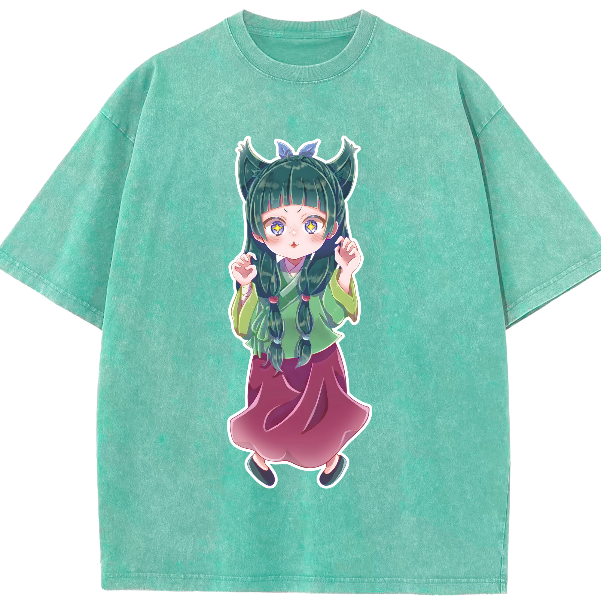 （画像用） 薬屋のひとりごと The Apothecary Diaries 綿100% ヴィンテージ風 半袖Tシャツ（フロントプリント）